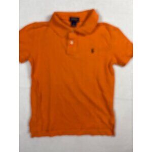 Ralph Lauren Kids Polo Shirt Orange Size 7 Cotton Short Sleeve